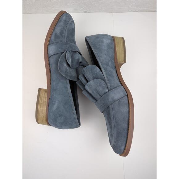 Poor La Victoire Tenley Blue Gray Suede Loafers 9.5 UK 40 - Picture 8 of 8